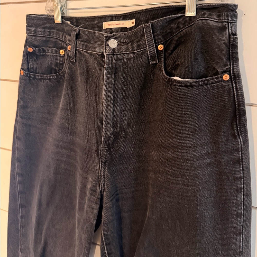 Levi's Ribcage Wide Leg black Jeans
